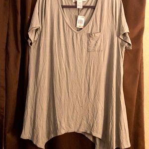 American Rag Plus Size Moss Green Sharkbite Tunic